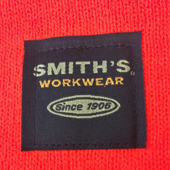 Neon orange beanie- knit cap Smith’s - Picture 3 of 3